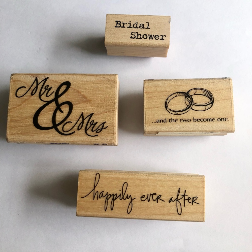 Wedding Stamps Bridal Shower mr and Mrs decor stamping